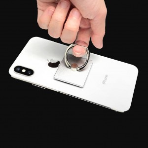 Finger Ring Mobile Stand (Silver) with Holder 