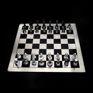 Magnetic Chess Set on S S Board (29x29cm)