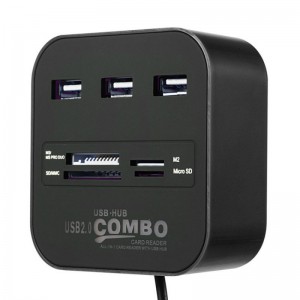 Multi Combo Card Reader with 3 Port Hub